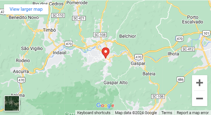 Localização do escritório Cavalheiro Advocacia em Blumenau